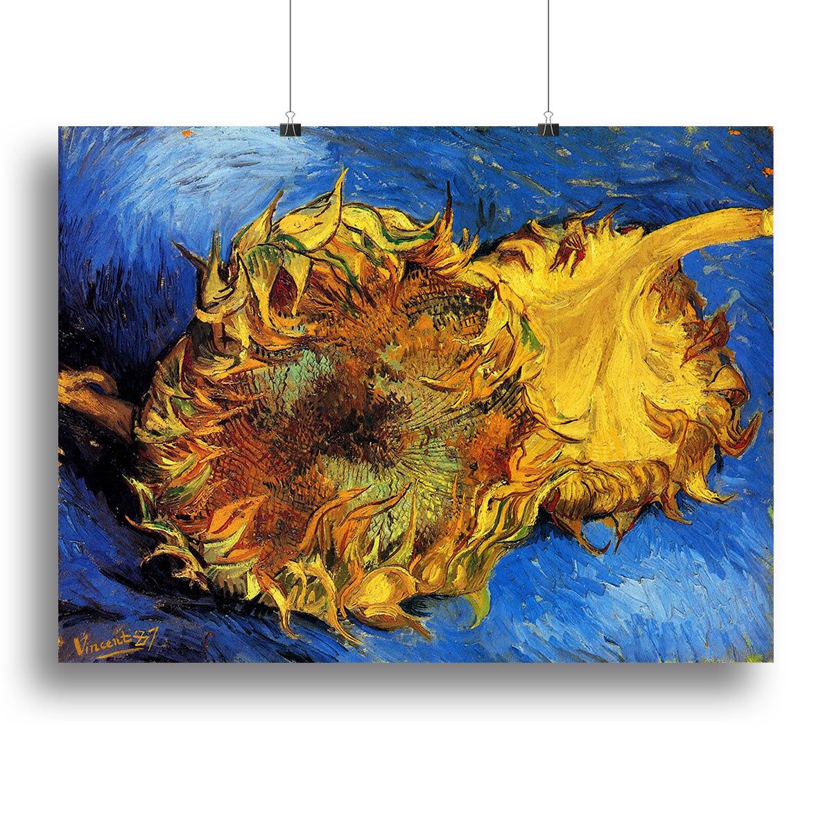 Two Cut Sunflowers 3 by Van Gogh Canvas Print or Poster - Canvas Art Rocks - 2