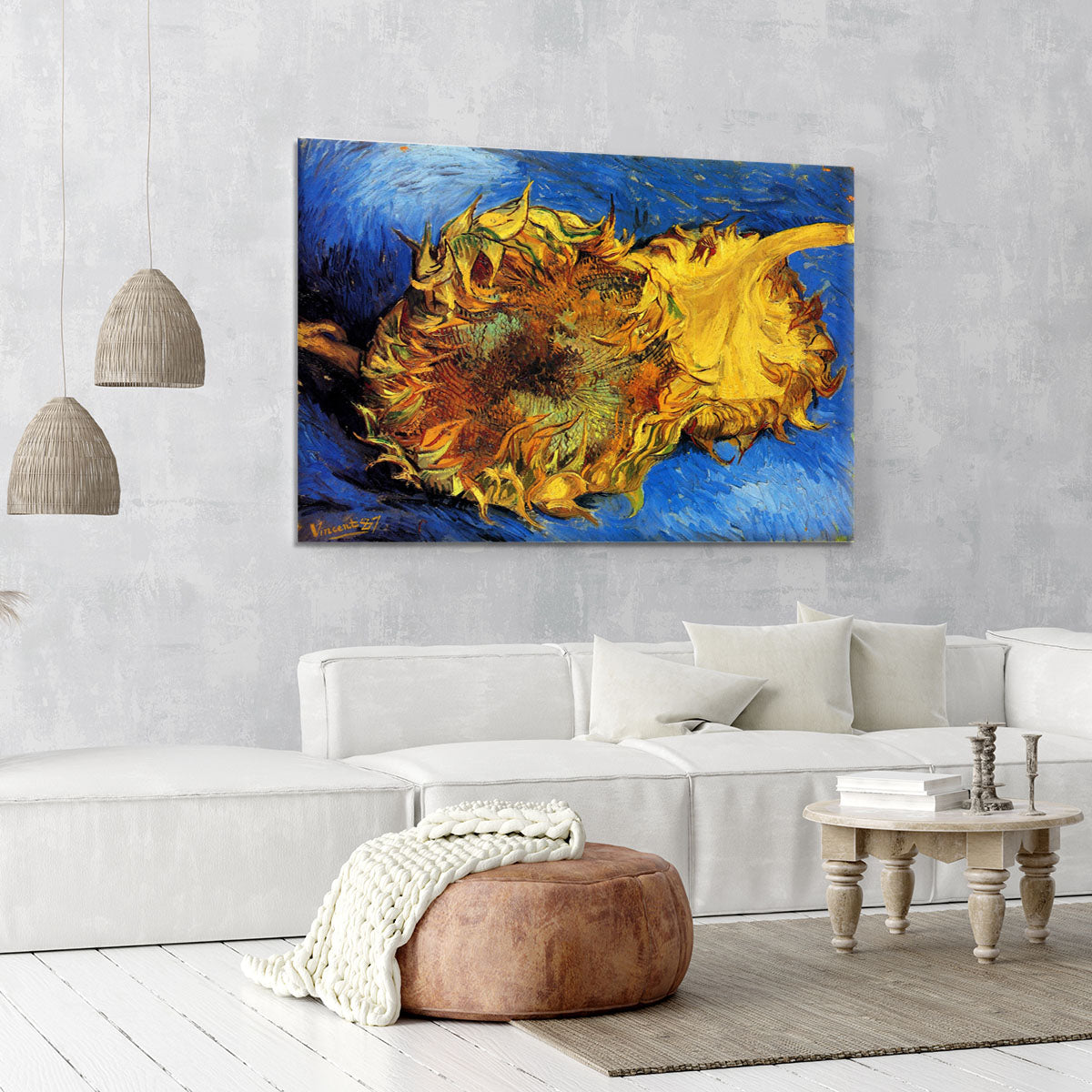 Two Cut Sunflowers 3 by Van Gogh Canvas Print or Poster - Canvas Art Rocks - 6