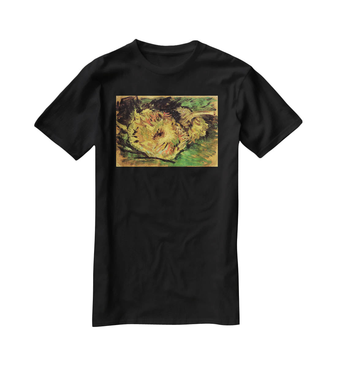 Two Cut Sunflowers by Van Gogh T-Shirt - Canvas Art Rocks - 1