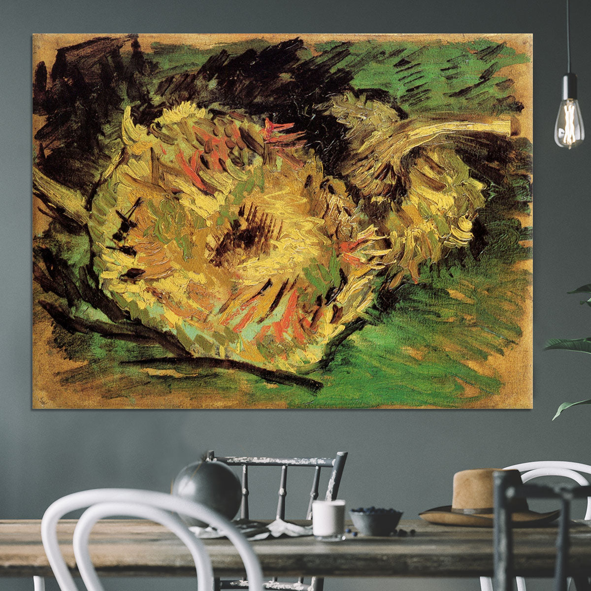 Two Cut Sunflowers by Van Gogh Canvas Print or Poster - Canvas Art Rocks - 3