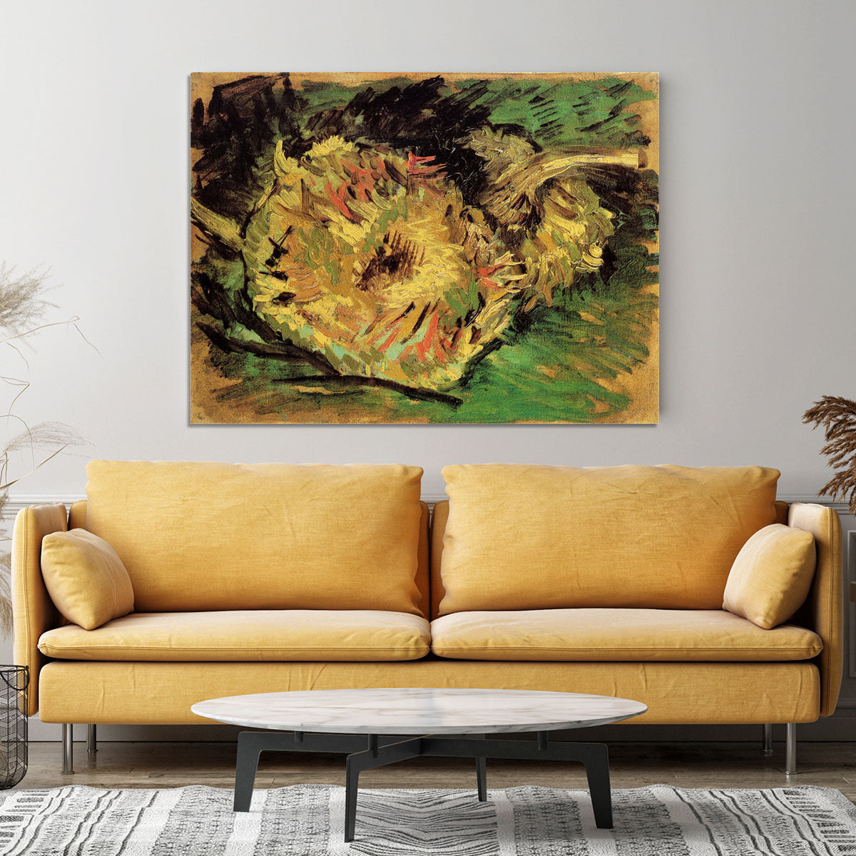 Two Cut Sunflowers by Van Gogh Canvas Print or Poster - Canvas Art Rocks - 4
