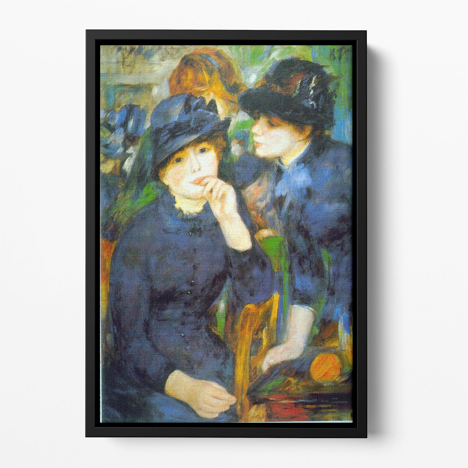Two Girls by Renoir Floating Framed Canvas