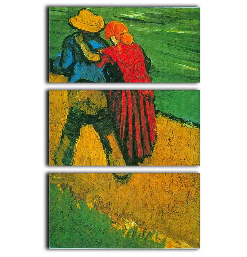 Two Lovers By Vincent Van Gogh 3 Split Panel Canvas Print - Canvas Art Rocks - 1