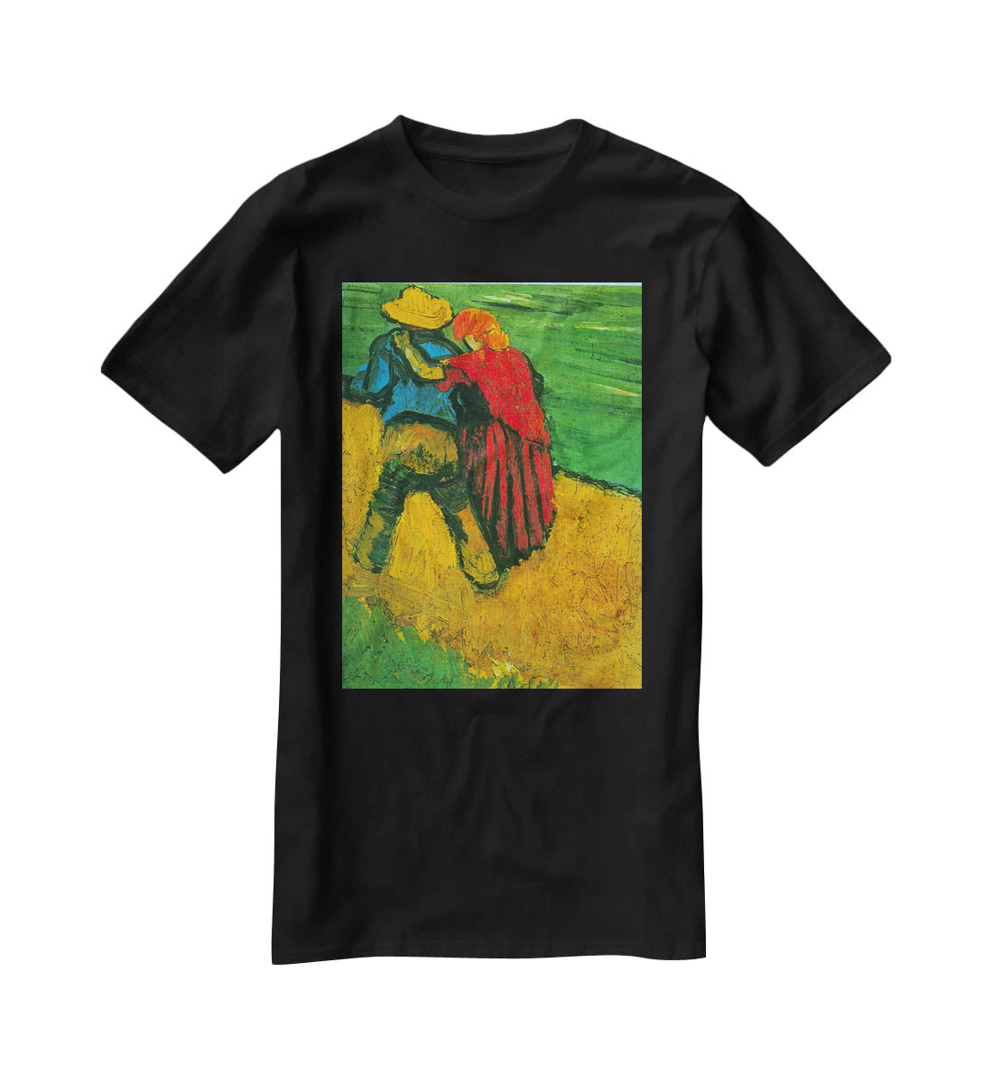 Two Lovers By Vincent Van Gogh T-Shirt - Canvas Art Rocks - 1
