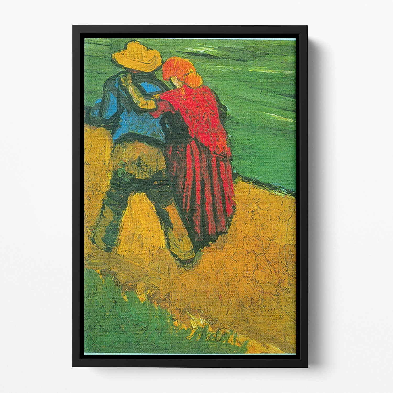 Two Lovers By Vincent Van Gogh Floating Framed Canvas