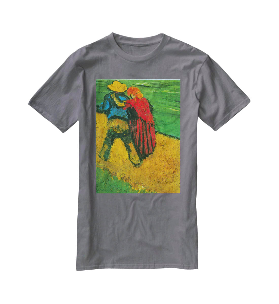 Two Lovers By Vincent Van Gogh T-Shirt - Canvas Art Rocks - 3