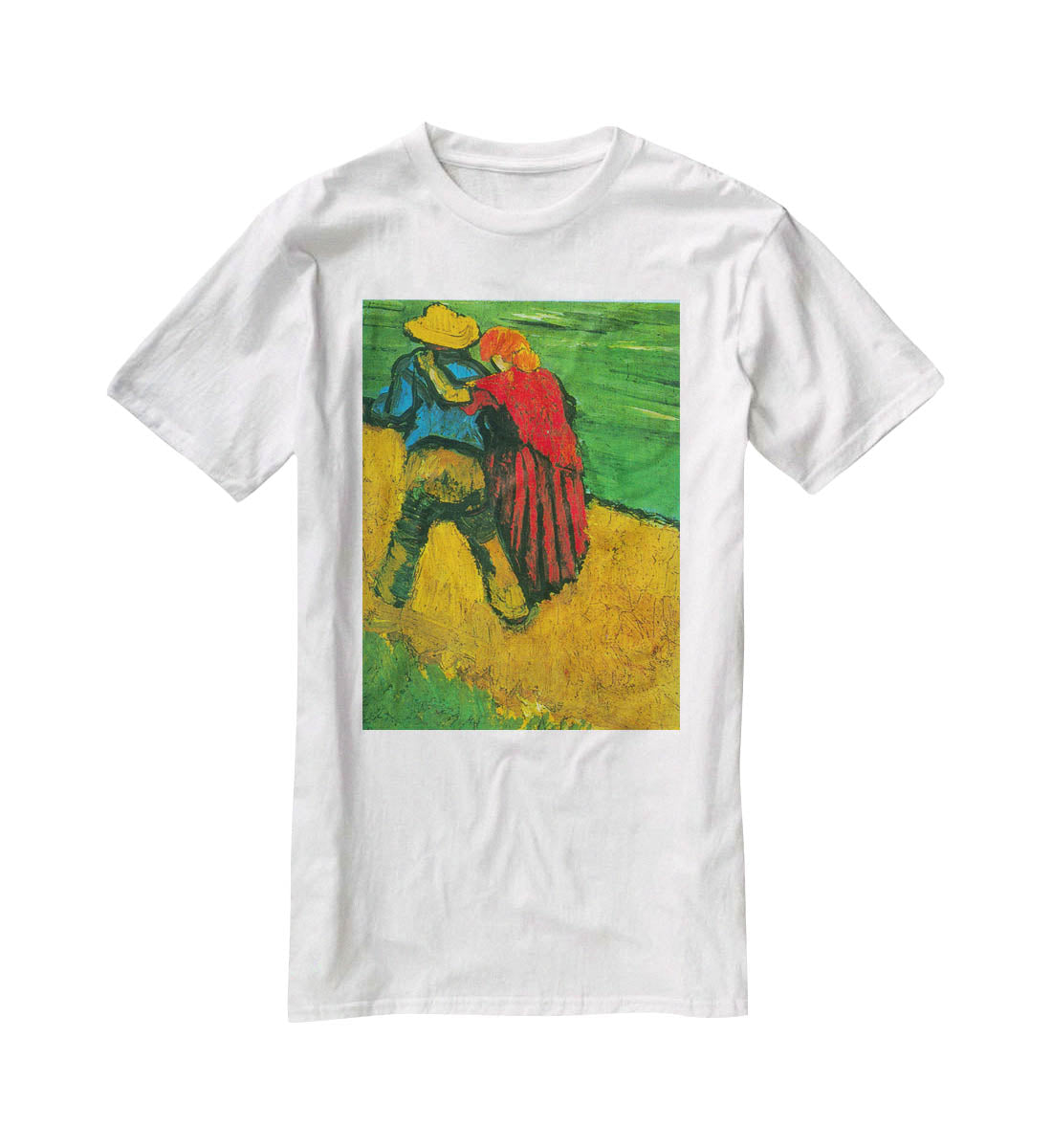 Two Lovers By Vincent Van Gogh T-Shirt - Canvas Art Rocks - 5