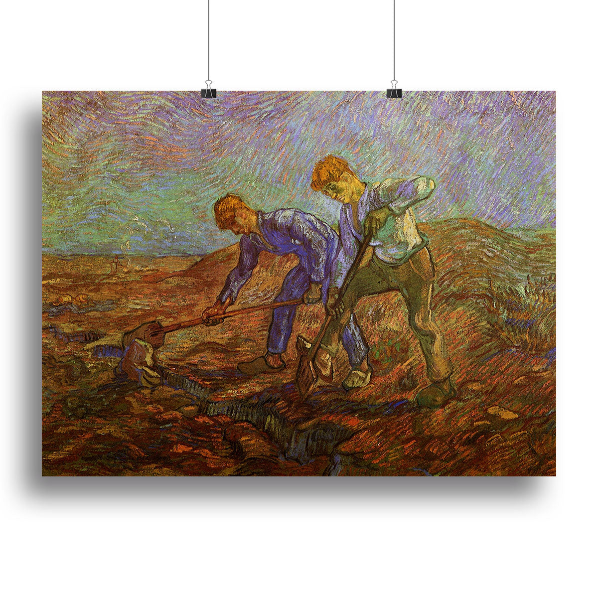 Two Peasants Digging by Van Gogh Canvas Print or Poster - Canvas Art Rocks - 2