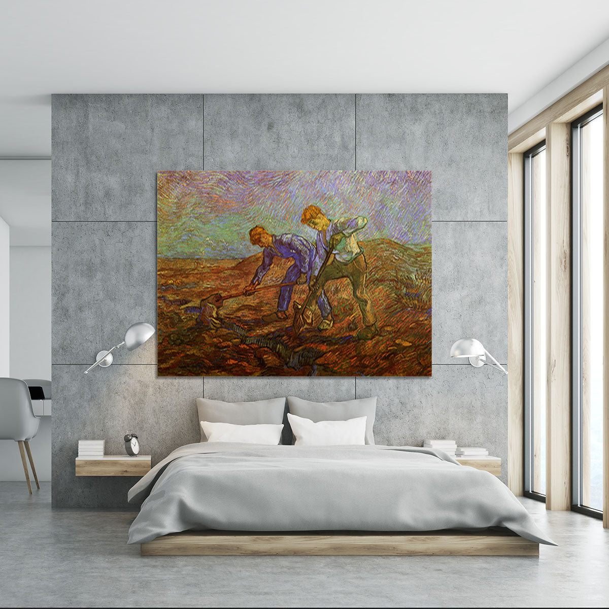Two Peasants Digging by Van Gogh Canvas Print or Poster - Canvas Art Rocks - 5