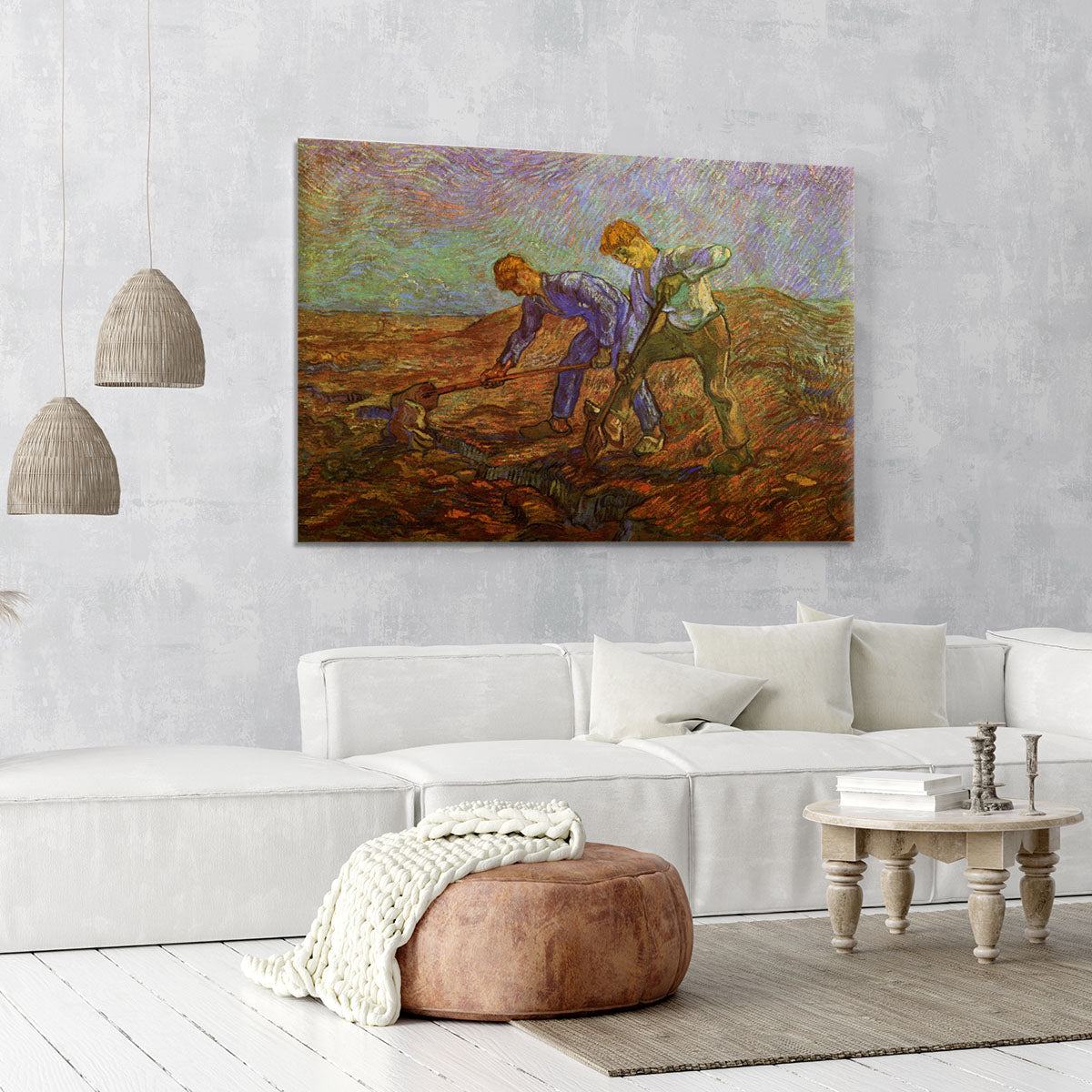 Two Peasants Digging by Van Gogh Canvas Print or Poster - Canvas Art Rocks - 6