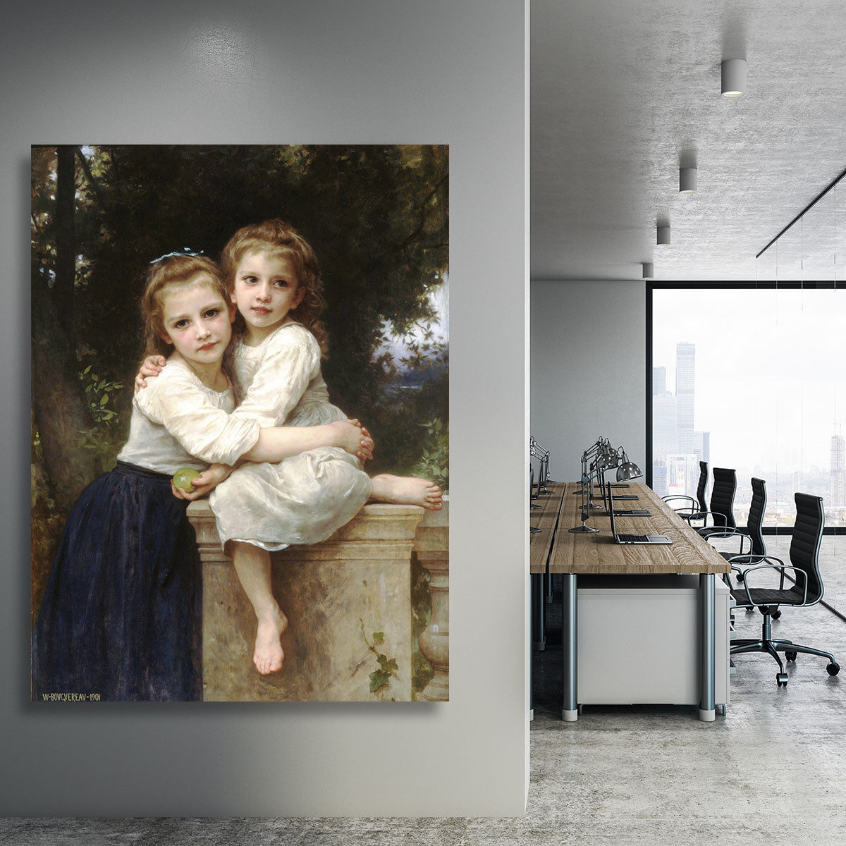 Two Sisters By Bouguereau Canvas Print or Poster - Canvas Art Rocks - 3