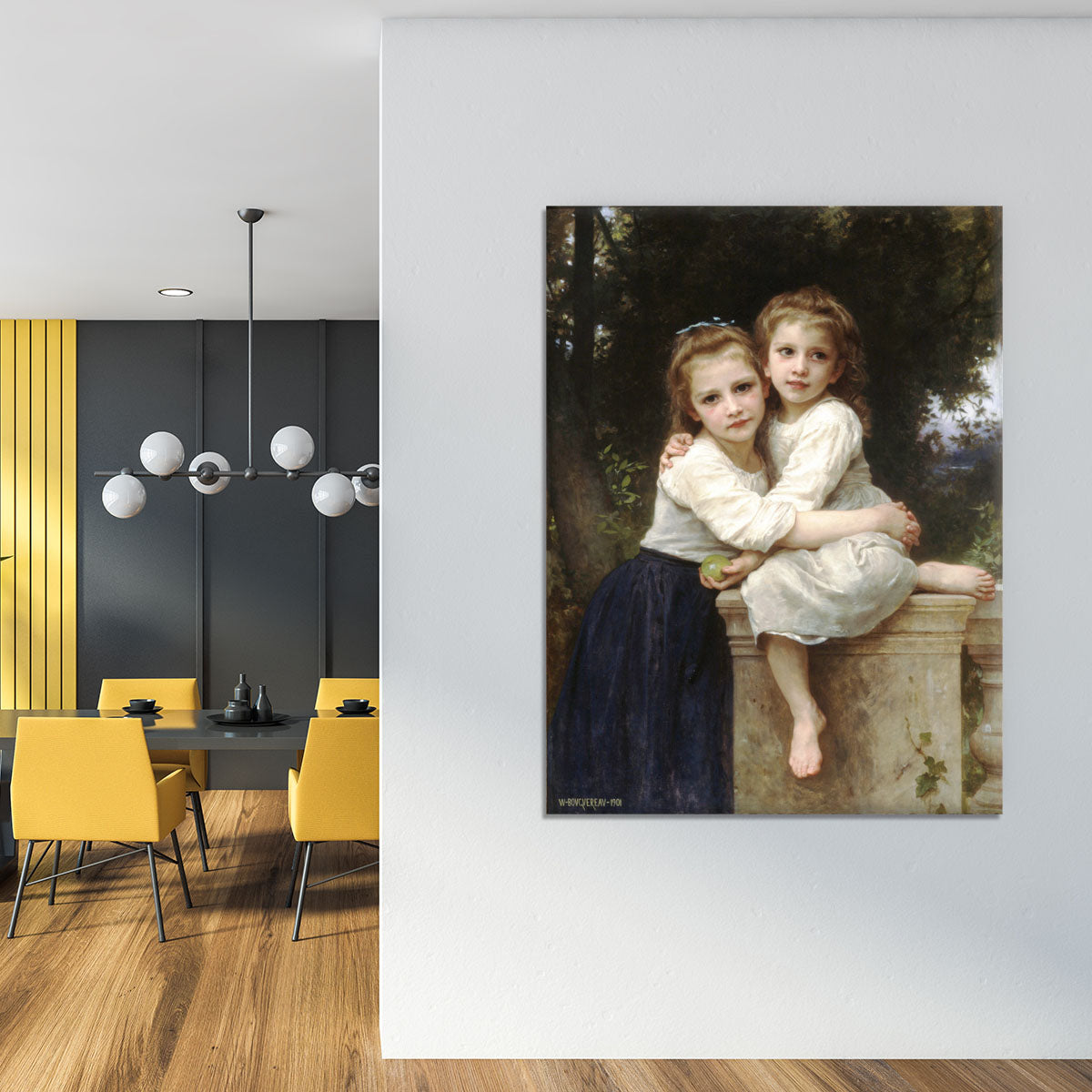 Two Sisters By Bouguereau Canvas Print or Poster - Canvas Art Rocks - 4