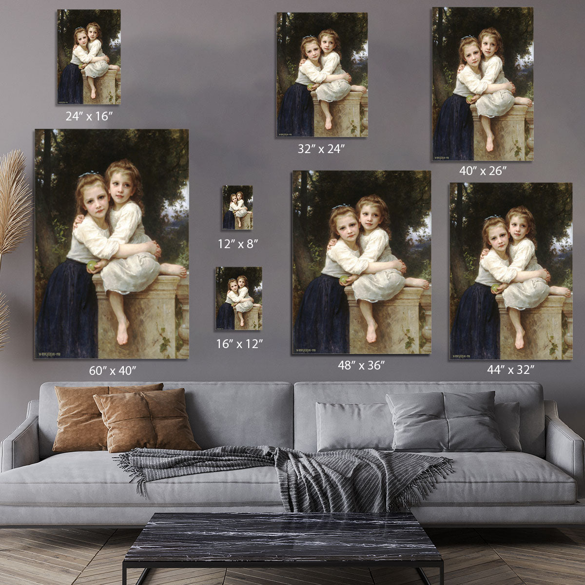 Two Sisters By Bouguereau Canvas Print or Poster - Canvas Art Rocks - 7