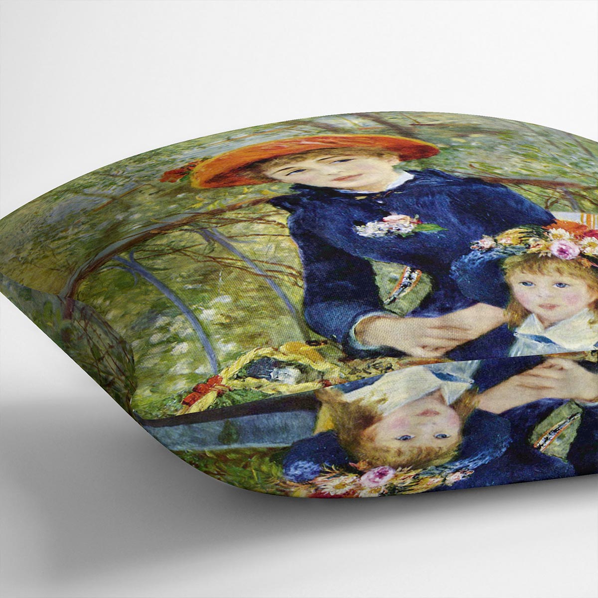 Two Sisters On The Terrace by Renoir Cushion