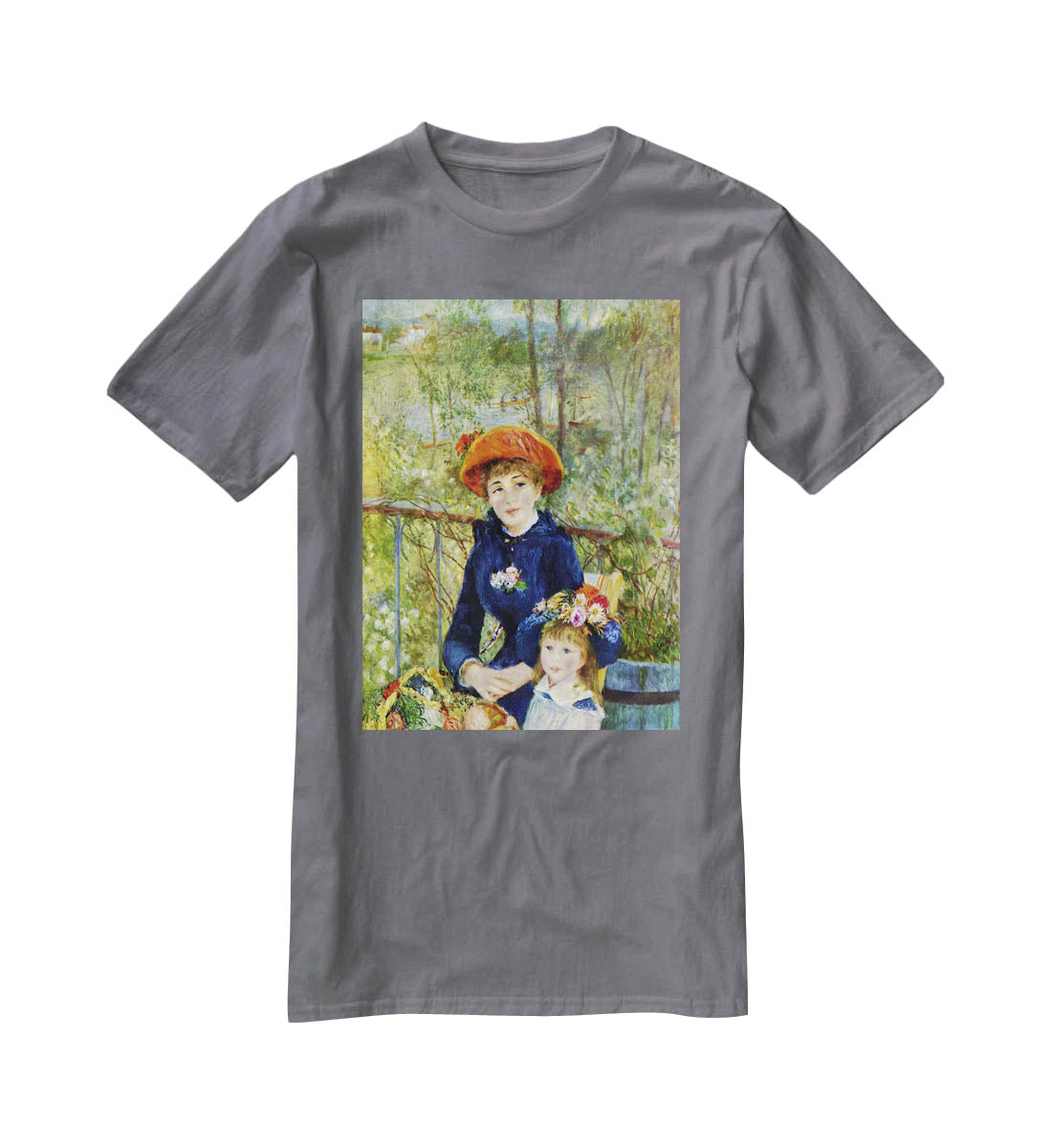 Two Sisters On The Terrace by Renoir T-Shirt - Canvas Art Rocks - 3