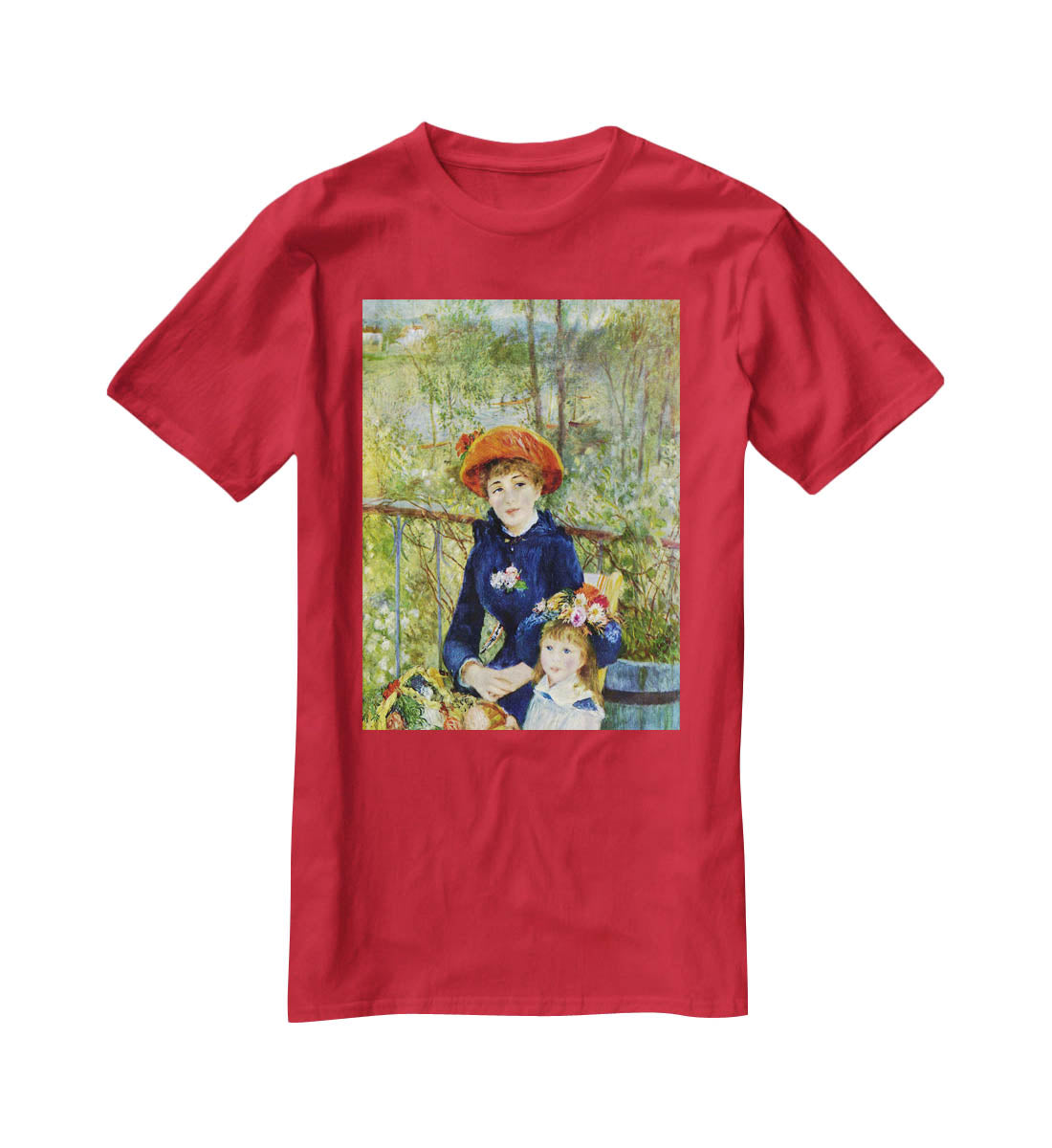 Two Sisters On The Terrace by Renoir T-Shirt - Canvas Art Rocks - 4