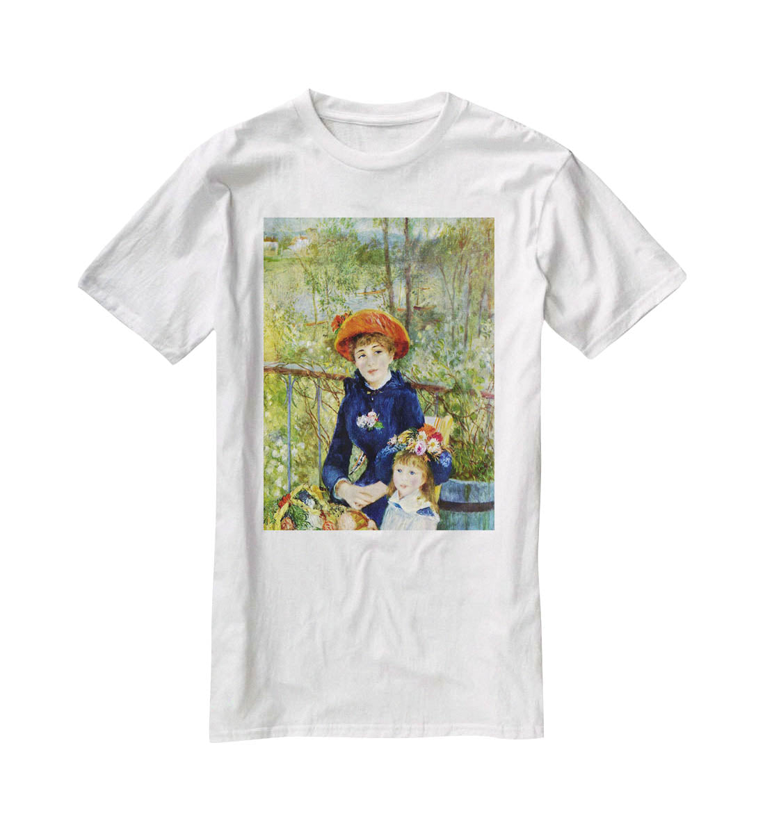 Two Sisters On The Terrace by Renoir T-Shirt - Canvas Art Rocks - 5