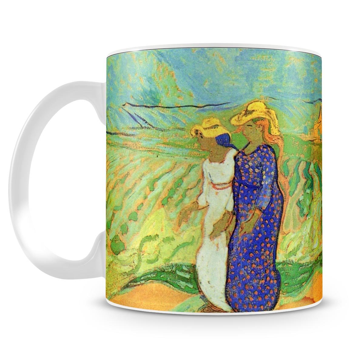 Two Women Crossing the Fields by Van Gogh Mug - Canvas Art Rocks - 4