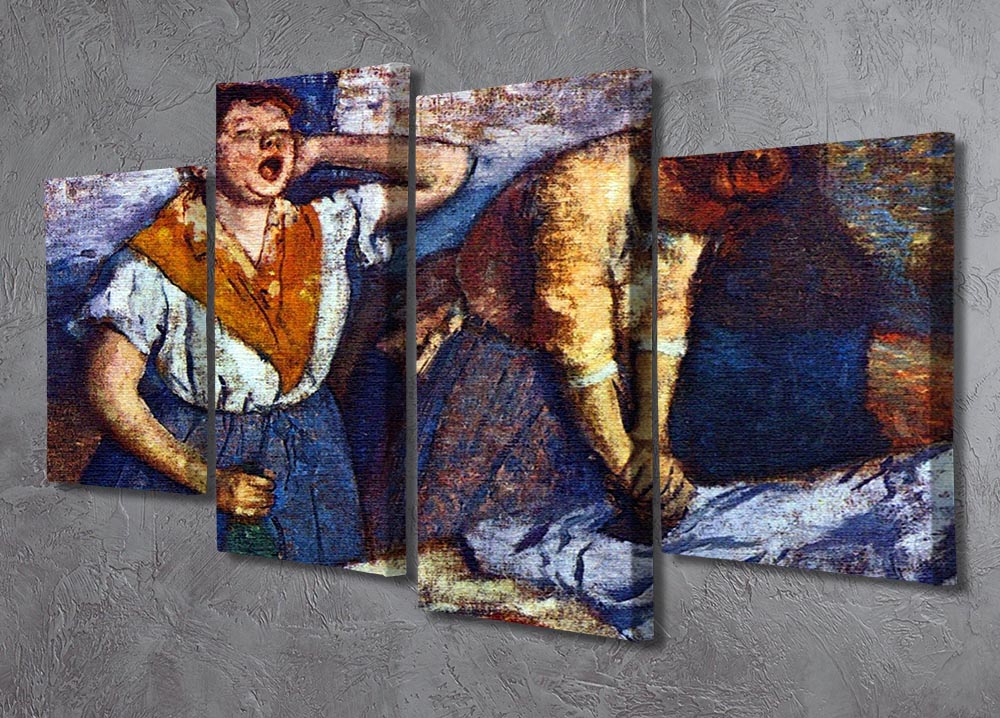 Two cleaning women by Degas 4 Split Panel Canvas - Canvas Art Rocks - 2