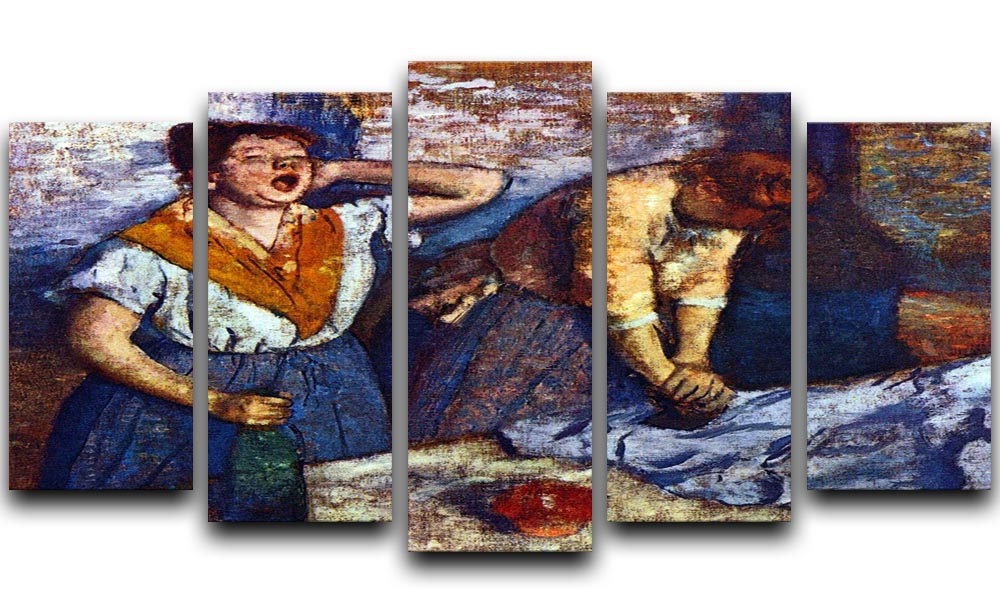 Two cleaning women by Degas 5 Split Panel Canvas - Canvas Art Rocks - 1