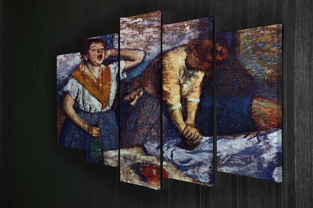 Two cleaning women by Degas 5 Split Panel Canvas - Canvas Art Rocks - 2