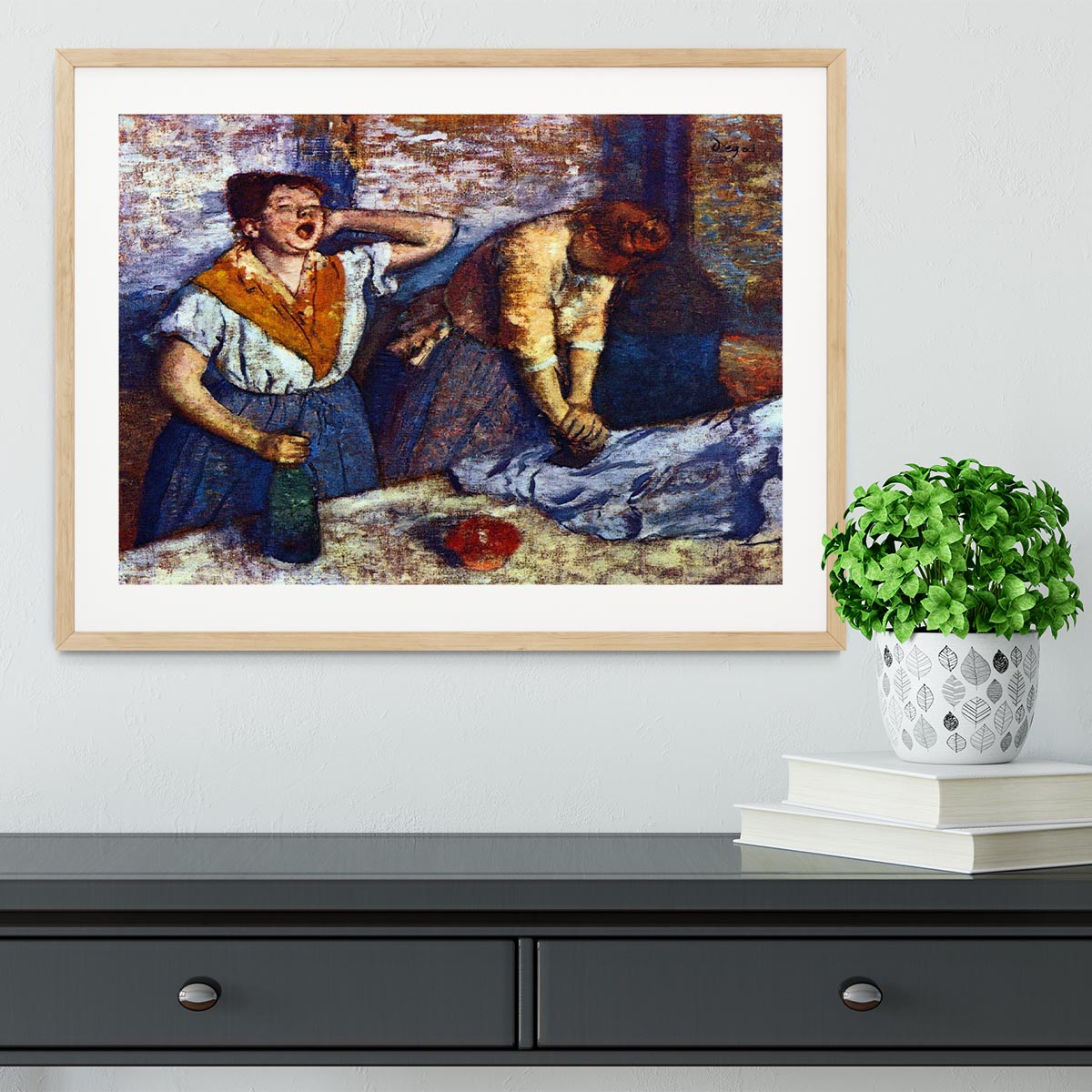 Two cleaning women by Degas Framed Print - Canvas Art Rocks - 3