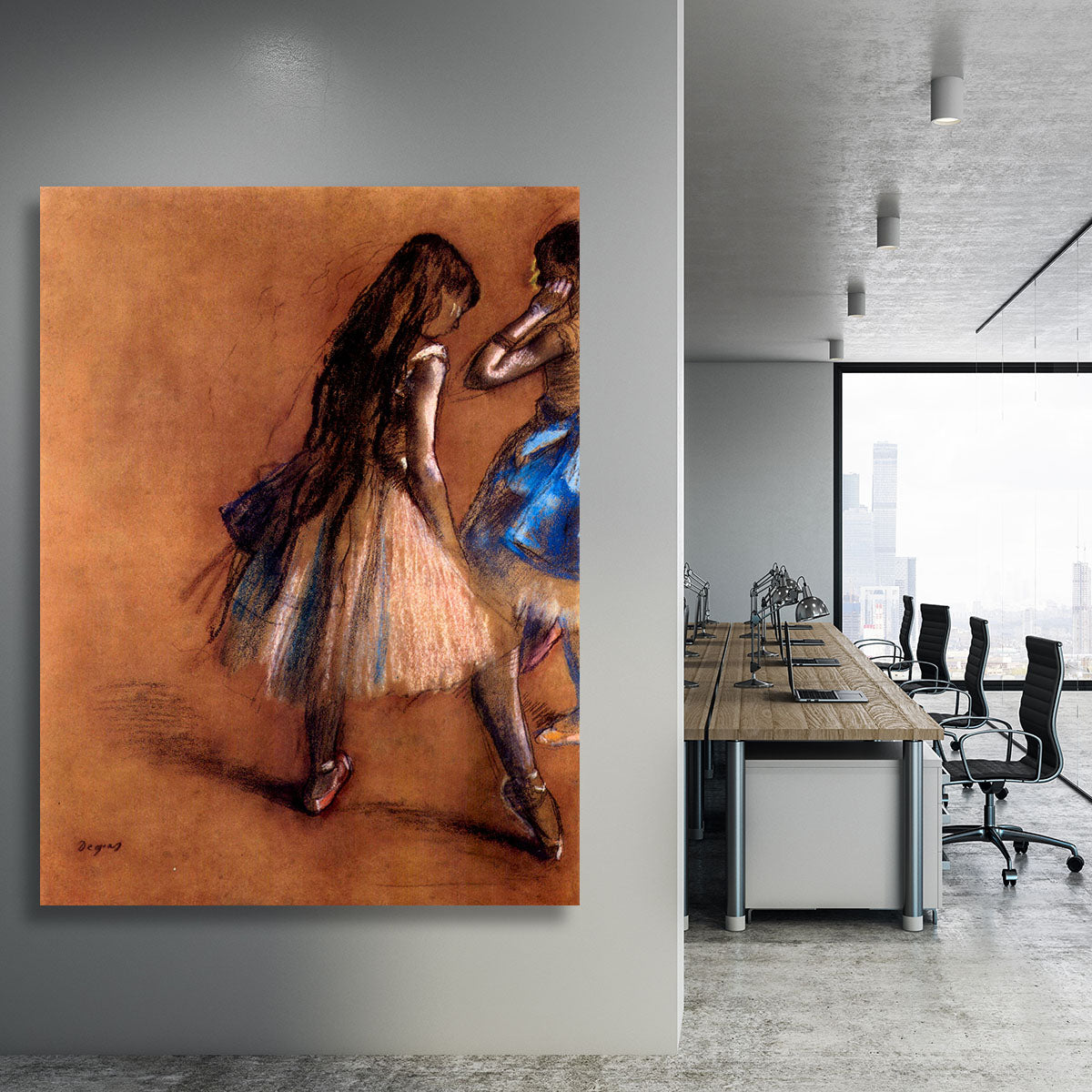 Two dancers 1 by Degas Canvas Print or Poster - Canvas Art Rocks - 3