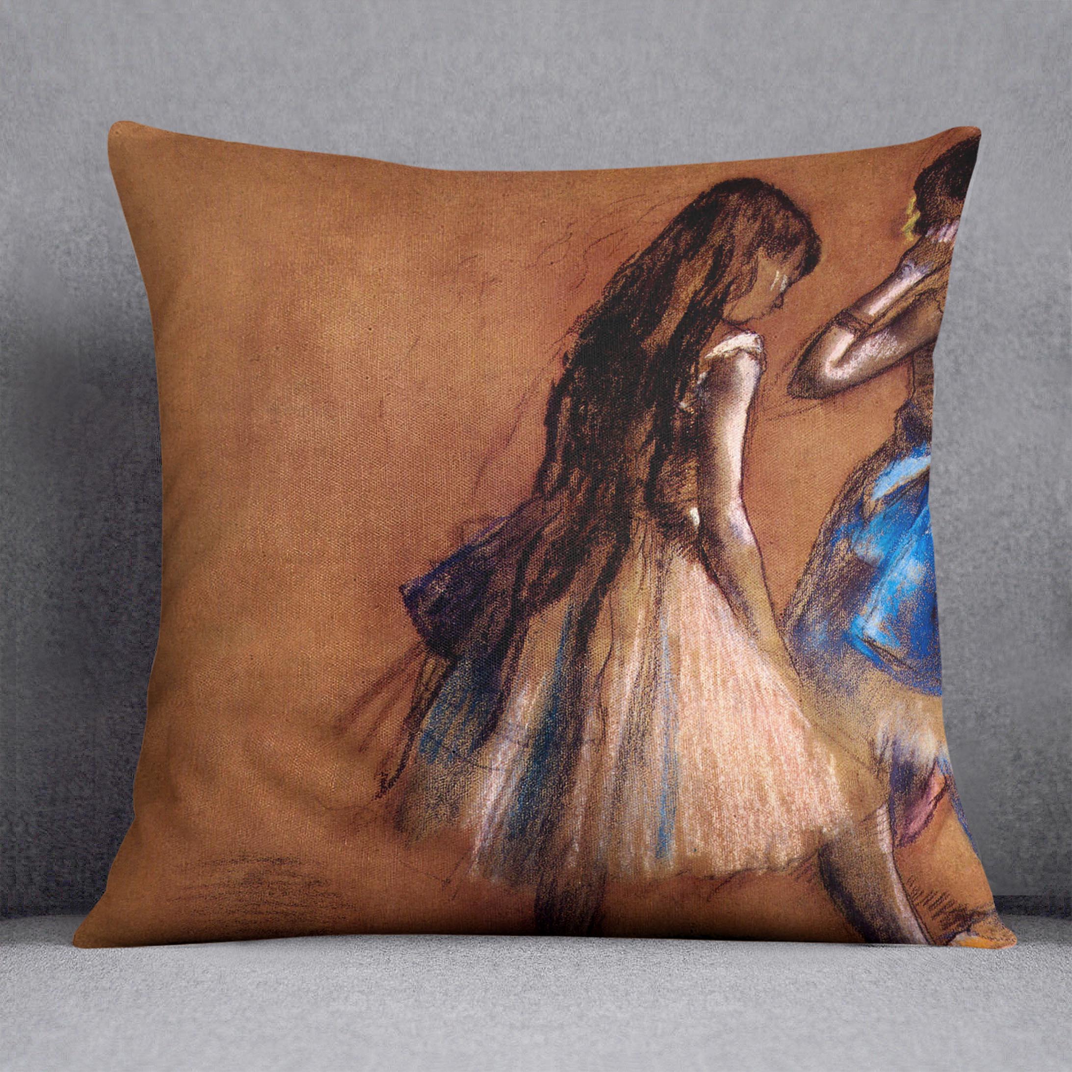 Two dancers 1 by Degas Cushion