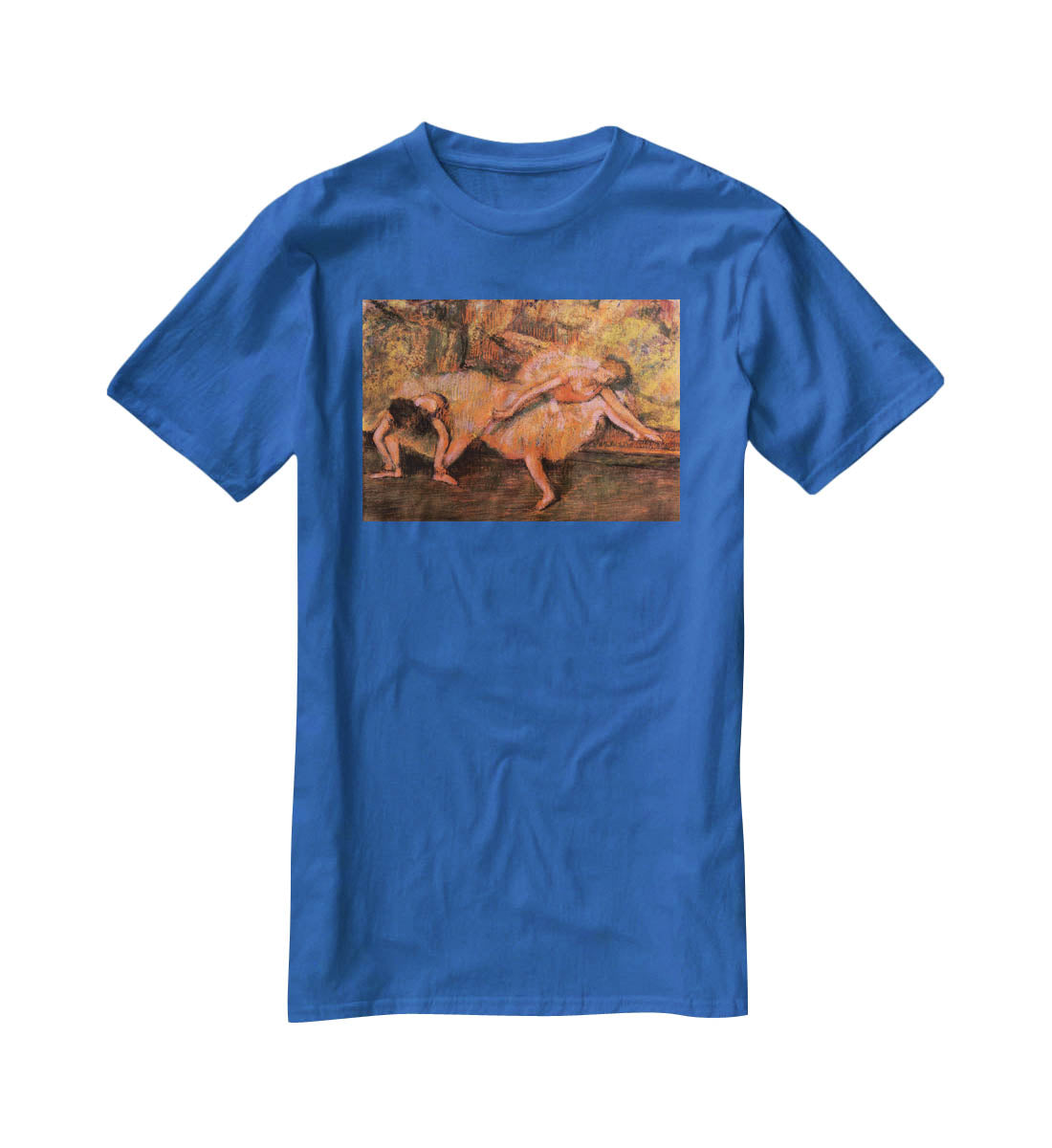 Two dancers on a bank by Degas T-Shirt - Canvas Art Rocks - 2