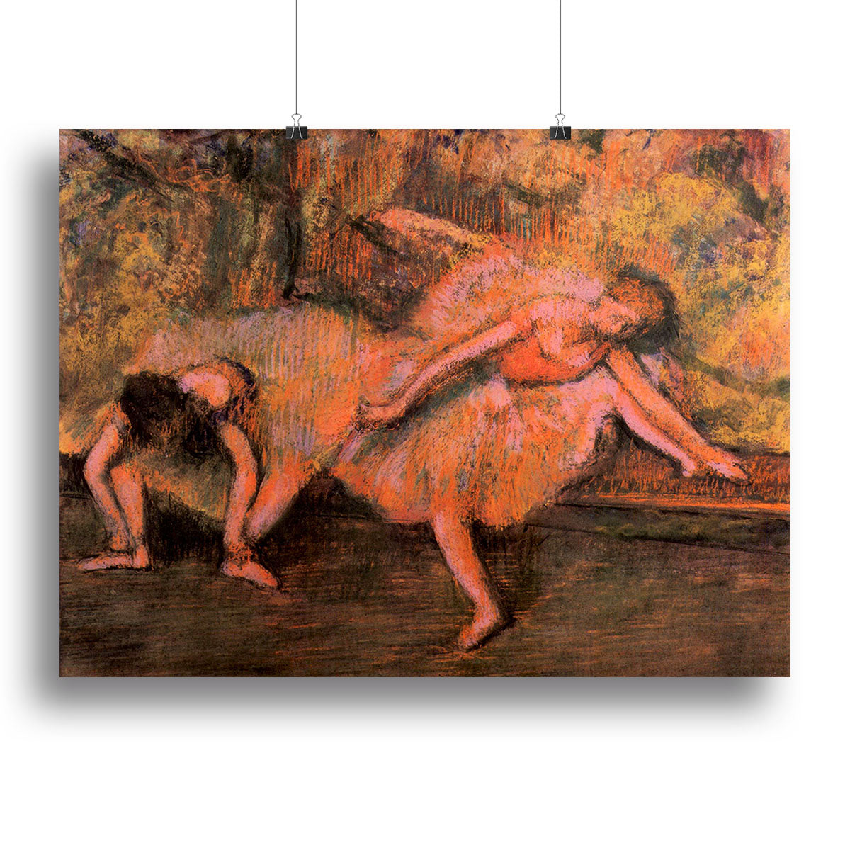 Two dancers on a bank by Degas Canvas Print or Poster - Canvas Art Rocks - 2