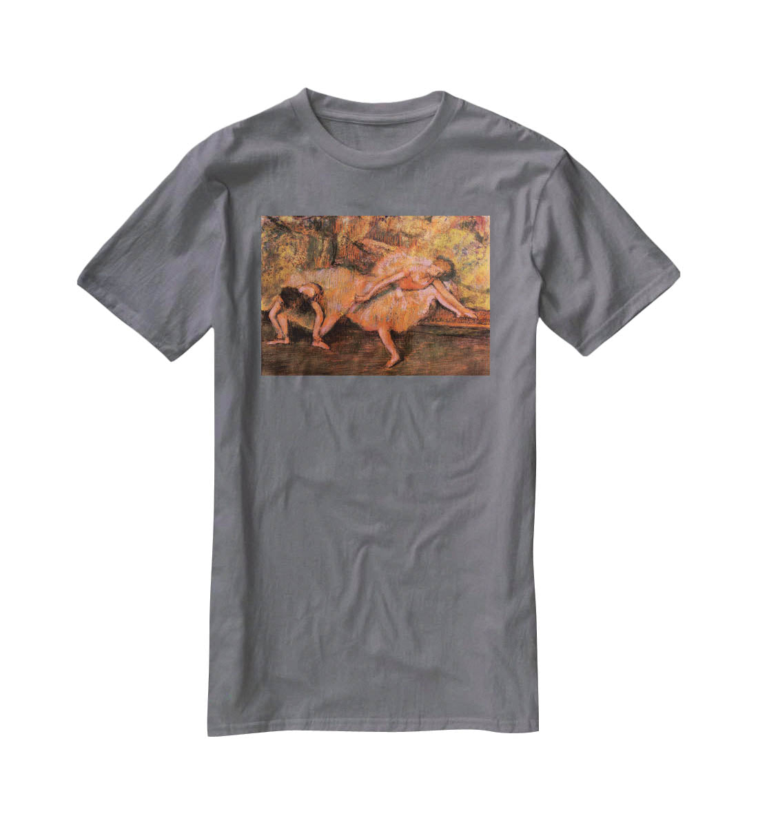 Two dancers on a bank by Degas T-Shirt - Canvas Art Rocks - 3