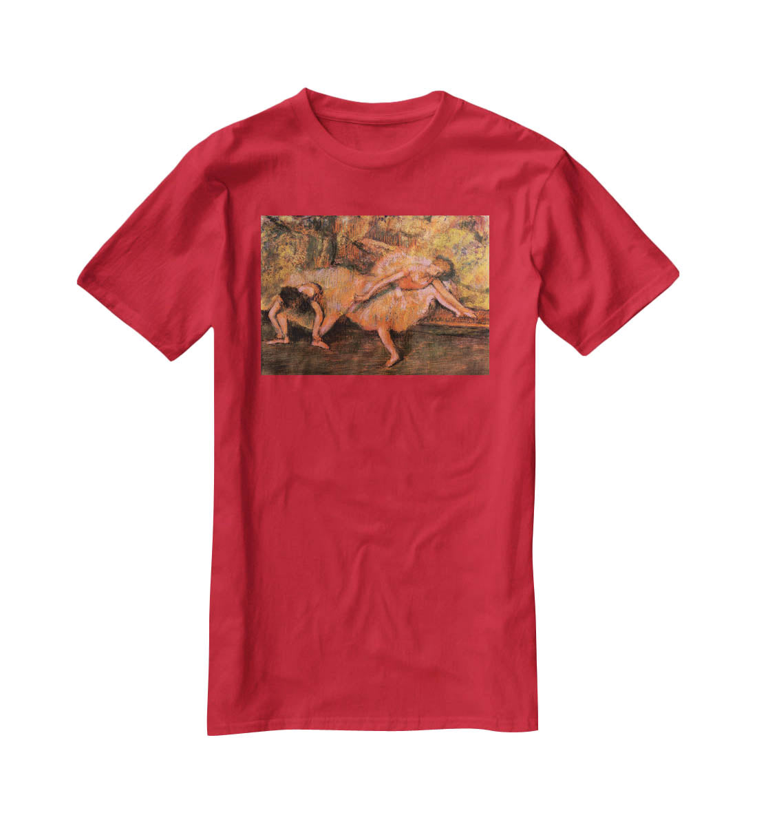 Two dancers on a bank by Degas T-Shirt - Canvas Art Rocks - 4