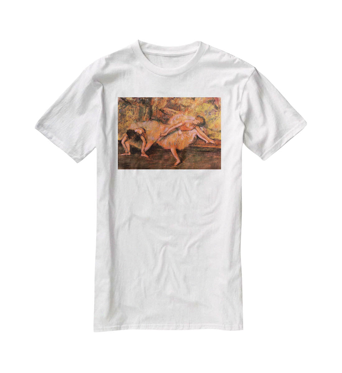 Two dancers on a bank by Degas T-Shirt - Canvas Art Rocks - 5