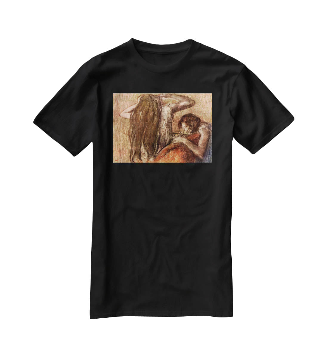 Two girls by Degas T-Shirt - Canvas Art Rocks - 1