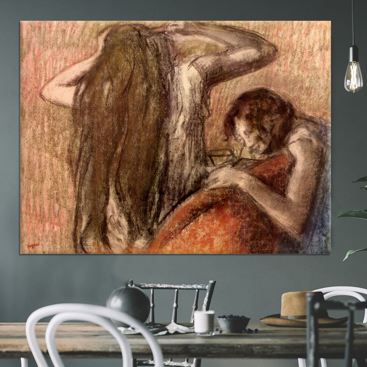 Two girls by Degas Canvas Print or Poster - Canvas Art Rocks - 3
