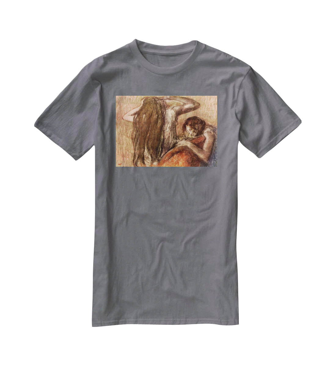 Two girls by Degas T-Shirt - Canvas Art Rocks - 3