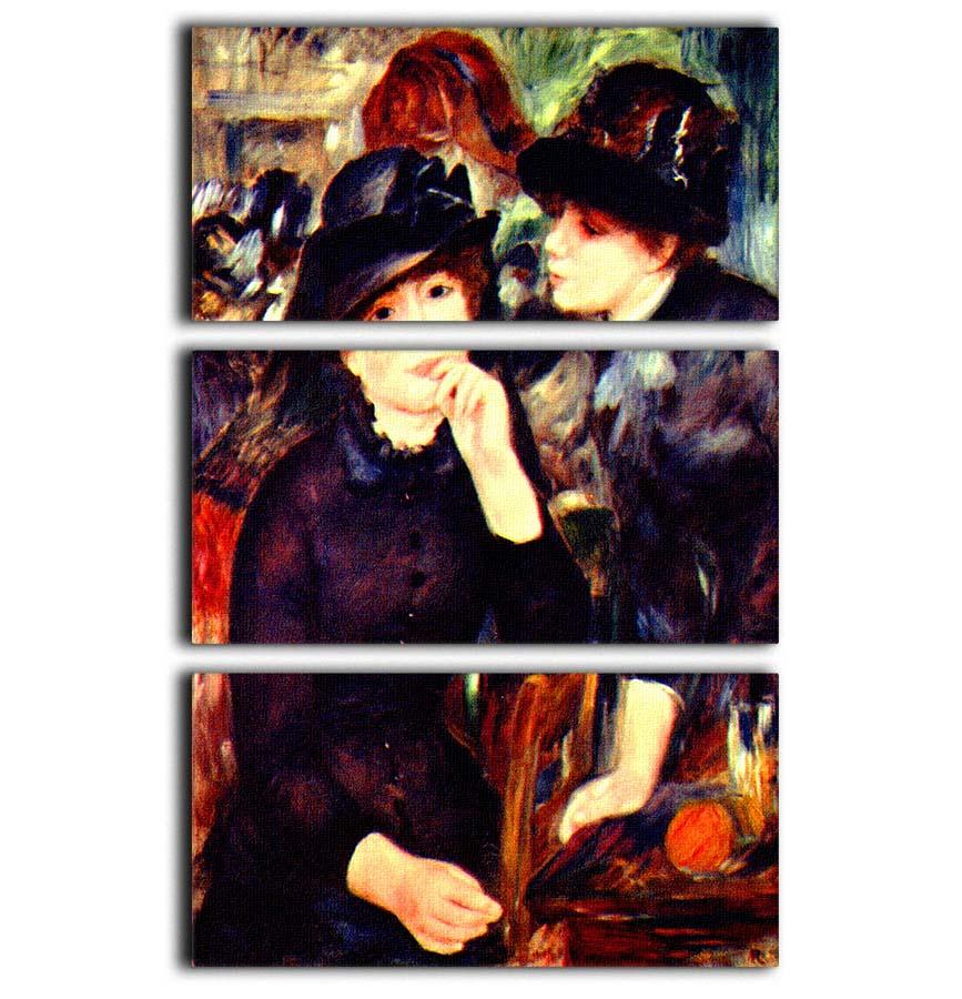 Two girls in black by Renoir 3 Split Panel Canvas Print - Canvas Art Rocks - 1
