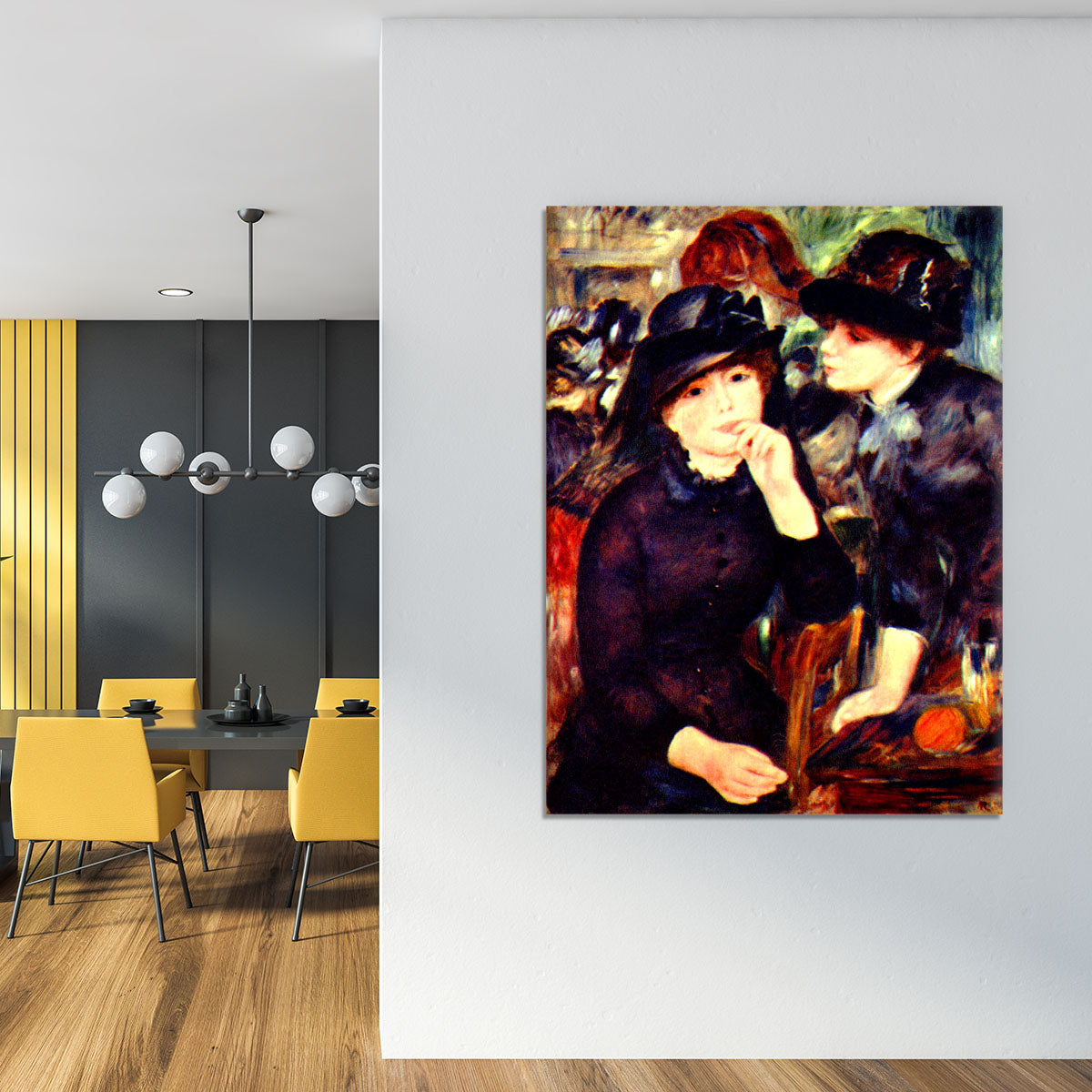 Two girls in black by Renoir Canvas Print or Poster - Canvas Art Rocks - 4
