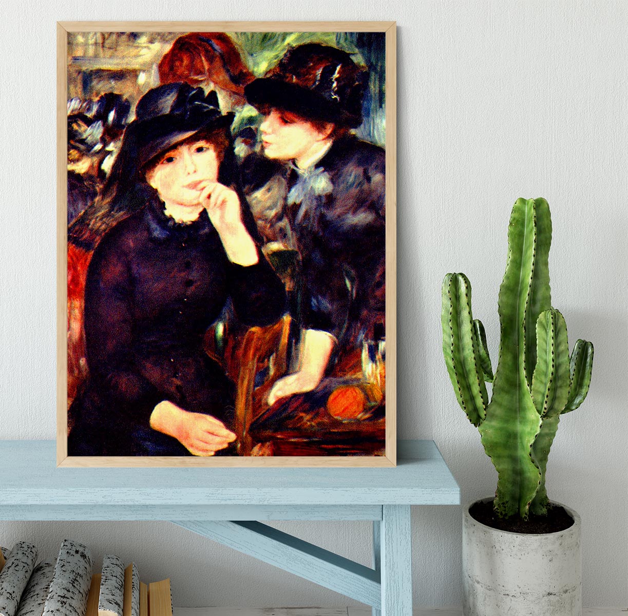 Two girls in black by Renoir Framed Print - Canvas Art Rocks - 4