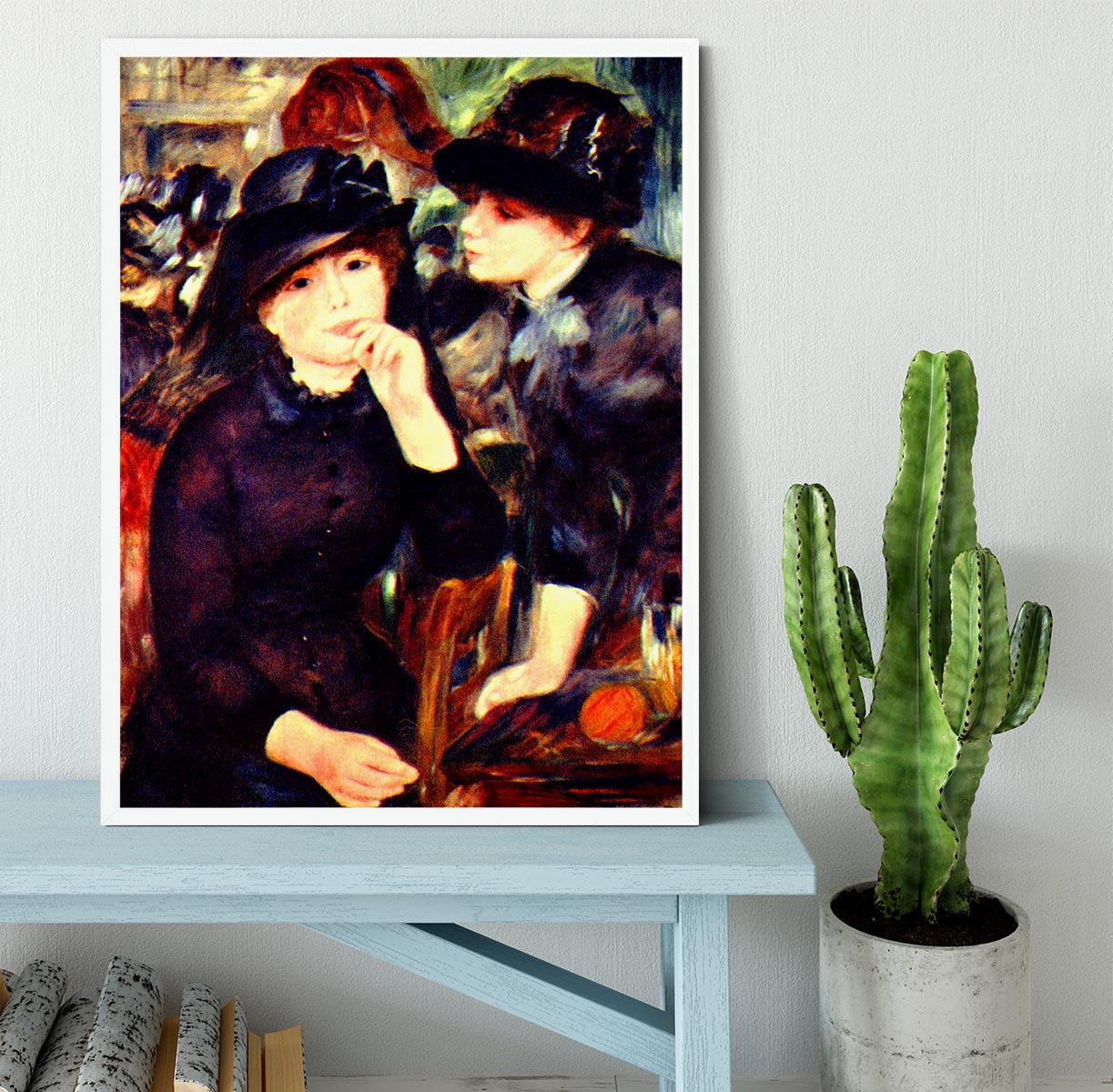 Two girls in black by Renoir Framed Print - Canvas Art Rocks -6