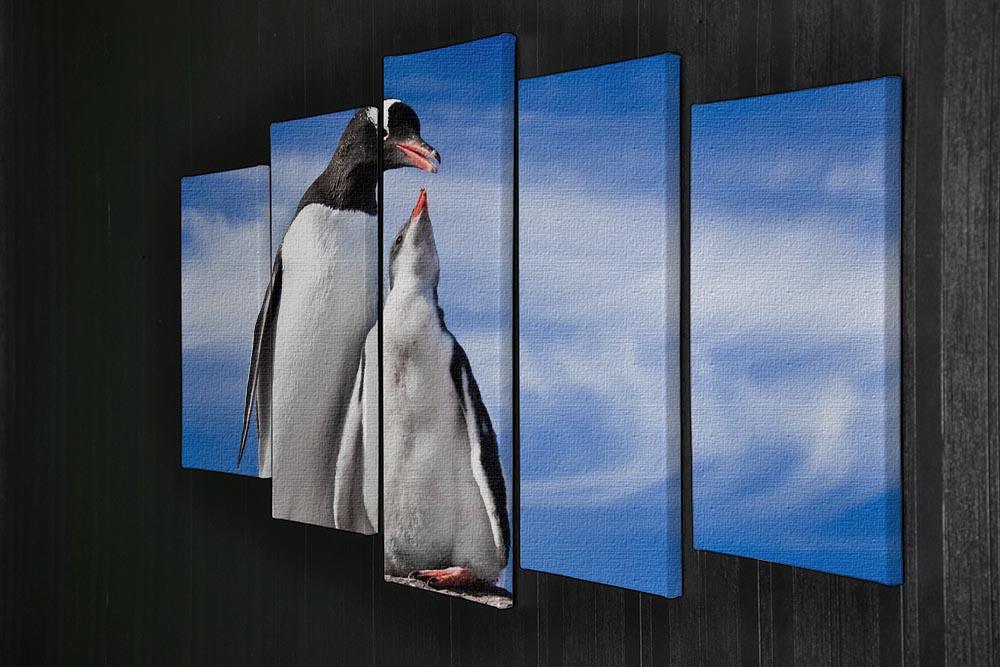 Two penguins resting 5 Split Panel Canvas - Canvas Art Rocks - 2