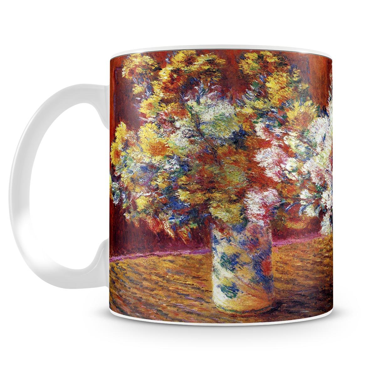 Two vases with Chrysanthemums by Monet Mug - Canvas Art Rocks - 4