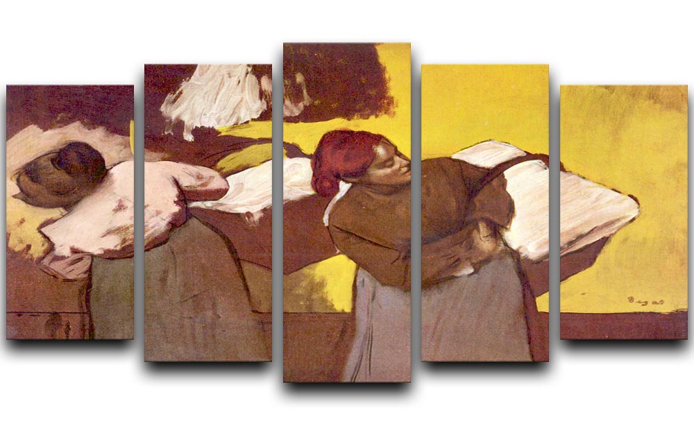 Two washer women by Degas 5 Split Panel Canvas - Canvas Art Rocks - 1
