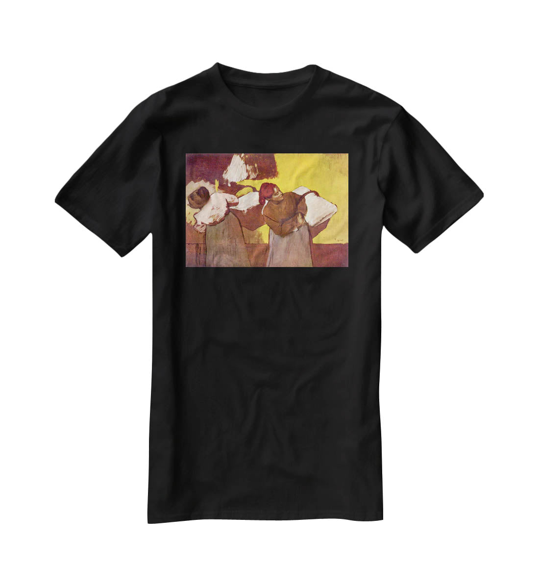 Two washer women by Degas T-Shirt - Canvas Art Rocks - 1