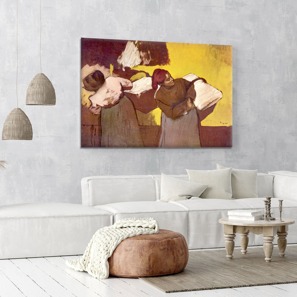 Two washer women by Degas Canvas Print or Poster - Canvas Art Rocks - 6