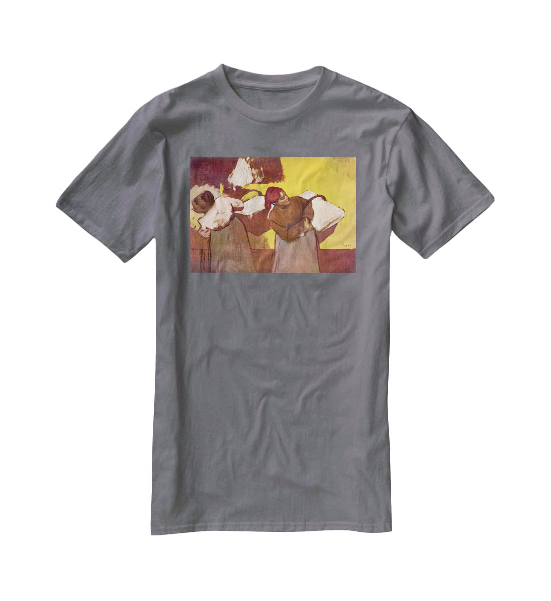 Two washer women by Degas T-Shirt - Canvas Art Rocks - 3