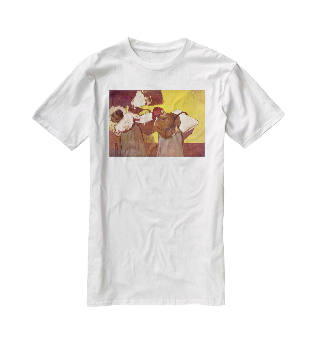 Two washer women by Degas T-Shirt - Canvas Art Rocks - 5