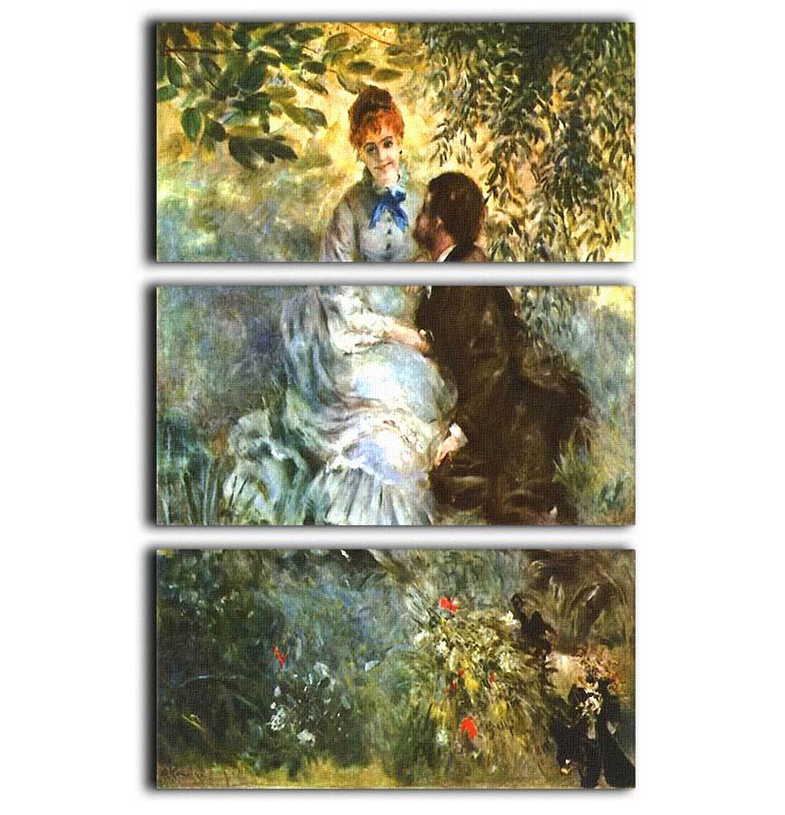 Twosome by Renoir 3 Split Panel Canvas Print - Canvas Art Rocks - 1