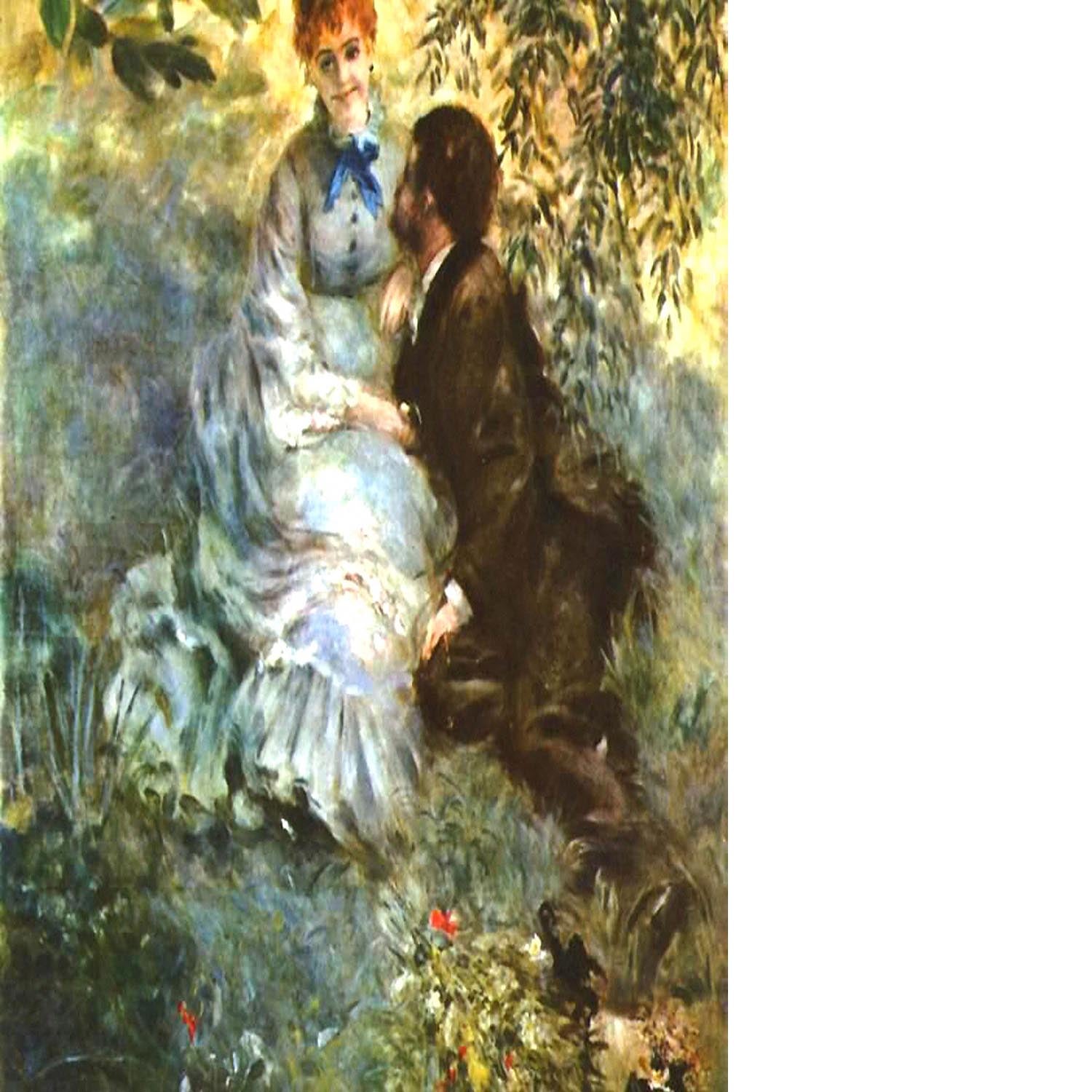 Twosome by Renoir Floating Framed Canvas
