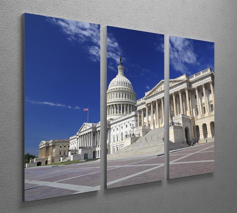 US Capitol Washington DC 3 Split Panel Canvas Print - Canvas Art Rocks - 2